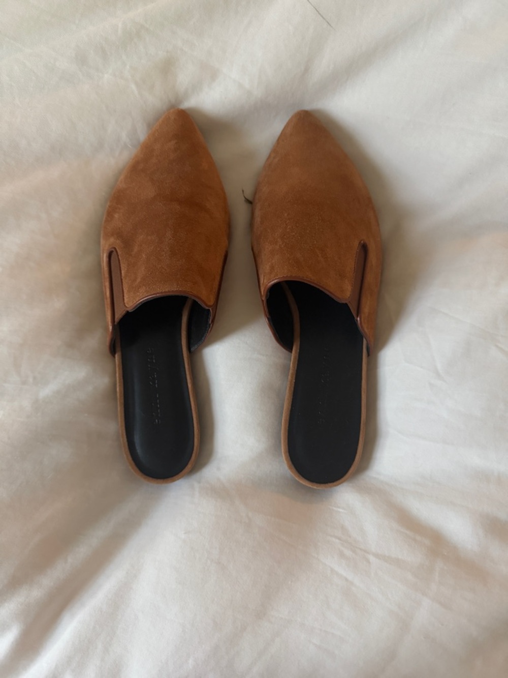 Jenni Kayne Slip-On Pointed-Toe Mules in Saddle Brown